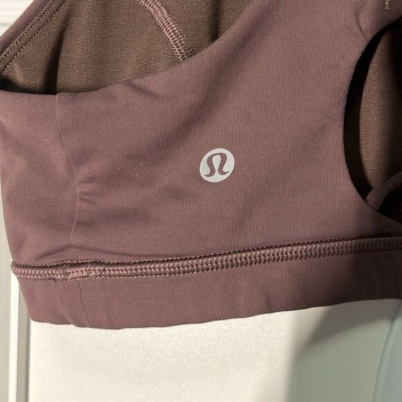 Lululemon Tied To It Bra Black Cherry Size 8 - Picture 6 of 7